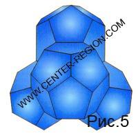 Modelo de un asociado de agua de 57 moléculas