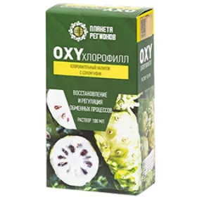 With noni juice “OXYchlorophyll” - oxychlorophyll